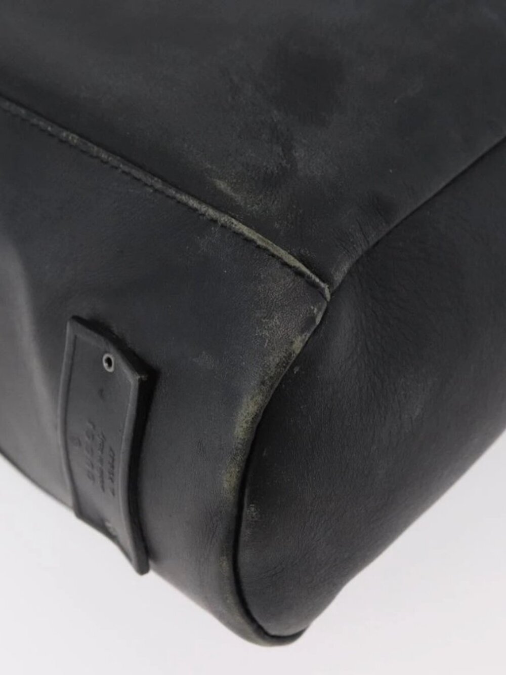 GUCCI Shoulder Bag Leather Black Silver Auth - Picture 6 of 16